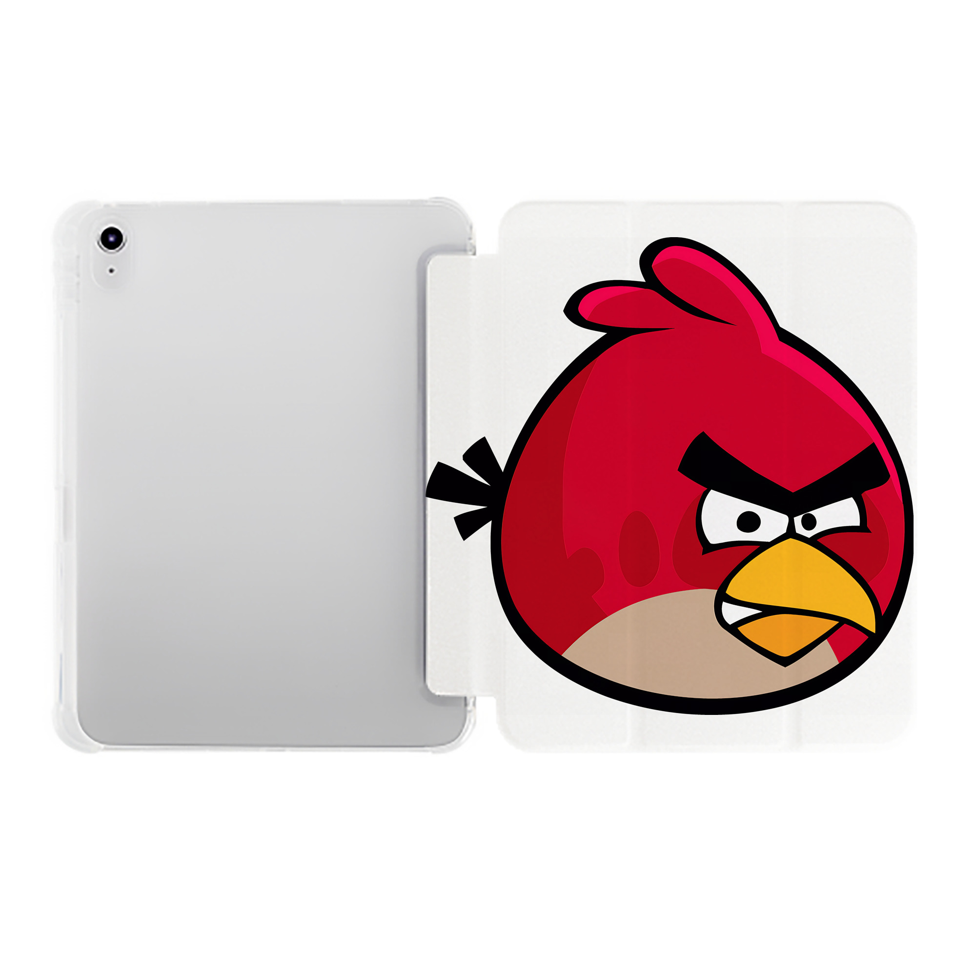 （画像用） Angry Birds アングリーバード IPad ケース ペン収納付き 三つ折りスタンド PUレザー×シリコン 対応機種9.5/10.5/10.9インチ
